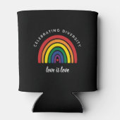 LGBT Gay Pride die diversity Love vieren Blikjeskoeler (Achterkant)