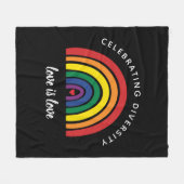 LGBT Gay Pride die diversity Love vieren Fleece Deken (Voorkant (Horizontaal))