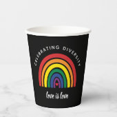 LGBT Gay Pride die diversity Love vieren Papieren Bekers (Voorkant)