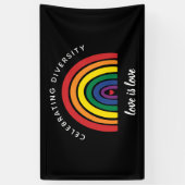 LGBT Gay Pride die diversity Love vieren Spandoek (Verticaal)