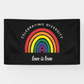 LGBT Gay Pride die diversity Love vieren Spandoek (Horizontaal)