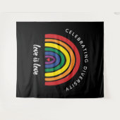 LGBT Gay Pride die diversity Love vieren Wandkleed (Voorkant (horizontaal))