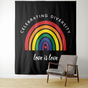 LGBT Gay Pride die diversity Love vieren Wandkleed