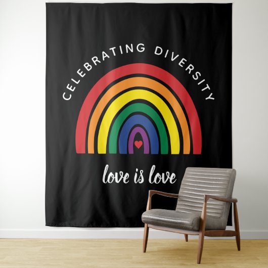 LGBT Gay Pride die diversity Love vieren Wandkleed (In situ)