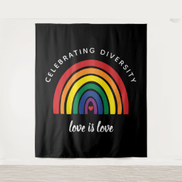 LGBT Gay Pride die diversity Love vieren Wandkleed