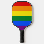 LGBT Gay Pride Dubbelzijdige Regenboog Vlag Pickleball Paddle (Achterkant)