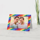 LGBT Gay Pride Flag Rainbow Flag Aangepaste Fotote Feestdagen Kaart (Voorkant)