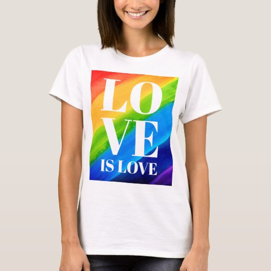 Lgbt Gay Pride Love T-shirt (Voorkant)