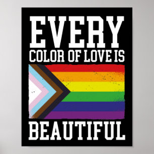 LGBT Gay Pride Maand Elke kleur van de liefde is Poster