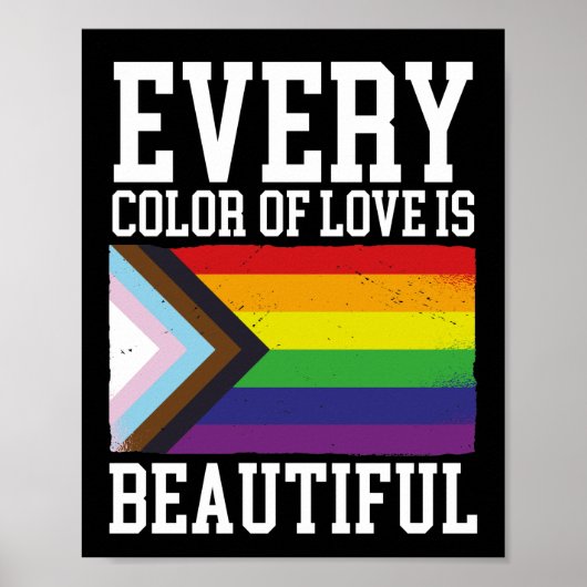 LGBT Gay Pride Maand Elke kleur van de liefde is Poster (Voorkant)