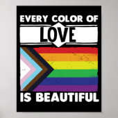 LGBT Gay Pride Maand Elke kleur van de liefde is Poster (Voorkant)