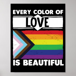 LGBT Gay Pride Maand Elke kleur van de liefde is Poster
