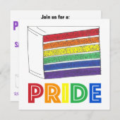 LGBT Gay Pride Month Celebration Rainbow Cake Kaart (Voorkant / Achterkant)
