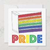 LGBT Gay Pride Month Celebration Rainbow Cake Kaart (Voorkant)