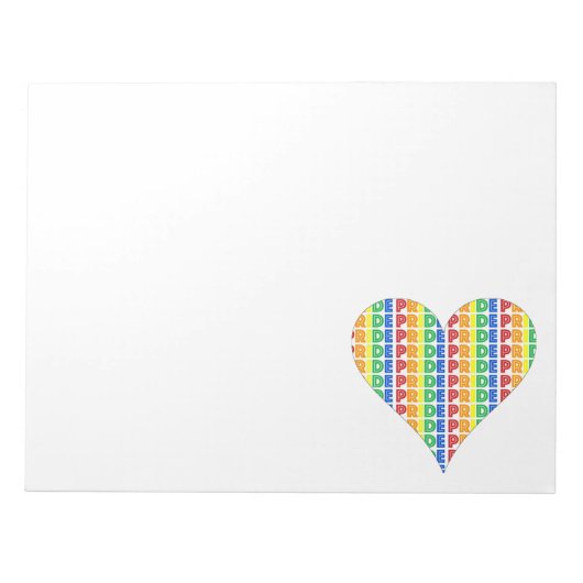 LGBT Gay Pride Month Celebration Rainbow Heart Notitieblok (Voorkant)