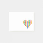 LGBT Gay Pride Month Celebration Rainbow Heart Post-it® Notes (Voorkant)