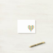 LGBT Gay Pride Month Celebration Rainbow Heart Post-it® Notes (Op bureau)