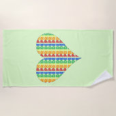 LGBT Gay Pride Month Celebration Rainbow Heart Strandlaken (Voorkant)