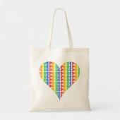 LGBT Gay Pride Month Celebration Rainbow Heart Tote Bag (Voorkant)