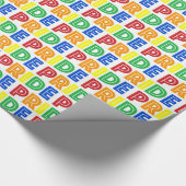 LGBT Gay Pride Month Celebration Rainbow Letters Cadeaupapier (Hoek)
