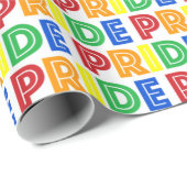 LGBT Gay Pride Month Celebration Rainbow Letters Cadeaupapier (Rol Hoek)