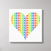 LGBT Gay Pride Month Celebration Rainbow Letters Canvas Afdruk (Voorkant)