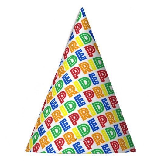 LGBT Gay Pride Month Celebration Rainbow Letters Feesthoedjes (Links)