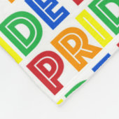 LGBT Gay Pride Month Celebration Rainbow Letters Fleece Deken (Hoek)