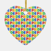 LGBT Gay Pride Month Celebration Rainbow Letters Keramisch Ornament (Voorkant)