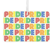 LGBT Gay Pride Month Celebration Rainbow Letters Luchtverfrisser (Achterkant)