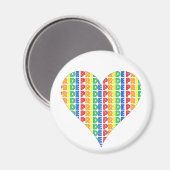 LGBT Gay Pride Month Celebration Rainbow Letters Magneet (Voorkant / Achterkant)