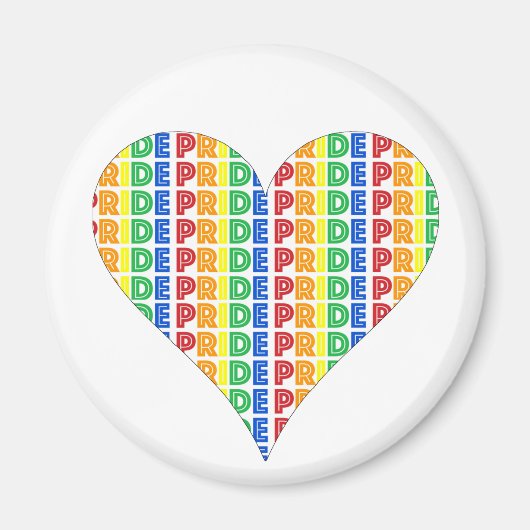 LGBT Gay Pride Month Celebration Rainbow Letters Magneet (Voorkant)