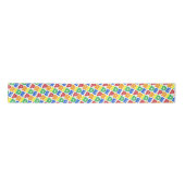 LGBT Gay Pride Month Celebration Rainbow Letters Satijnen Lint (Voorkant)