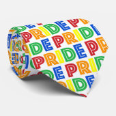 LGBT Gay Pride Month Celebration Rainbow Letters Stropdas (Opgerold)
