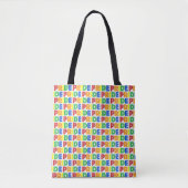 LGBT Gay Pride Month Celebration Rainbow Letters Tote Bag (Voorkant)