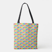 LGBT Gay Pride Month Celebration Rainbow Letters Tote Bag (Achterkant)