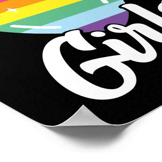 LGBT Gay Pride Month dat ik van meisjes hou Poster (Hoek)