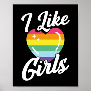 LGBT Gay Pride Month dat ik van meisjes hou Poster