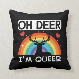 LGBT Gay Pride Month Deer Im Queer Regenboog Kussen