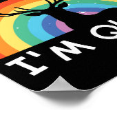 LGBT Gay Pride Month Deer Im Queer Regenboog Poster (Hoek)
