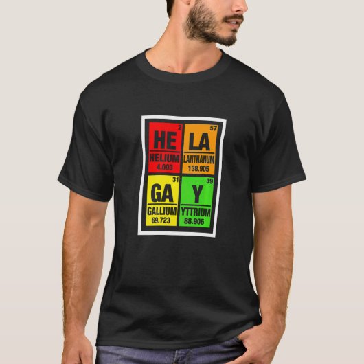 Lgbt Gay Pride Month Elements Hela Gay Hem T-shirt (Voorkant)