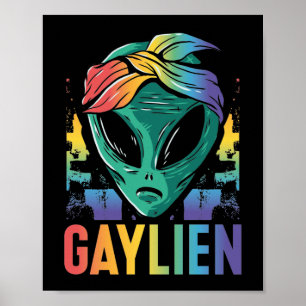 LGBT Gay Pride Month Gaylien Poster