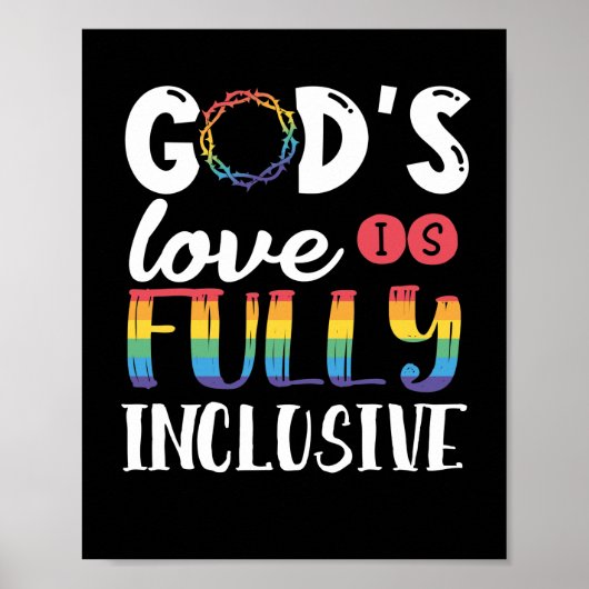 LGBT Gay Pride Month Gods Love is Fully Poster (Voorkant)