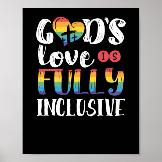 LGBT Gay Pride Month Gods Love is Fully Poster (Voorkant)