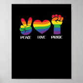 LGBT Gay Pride Month Peace Love Pride Poster (Voorkant)