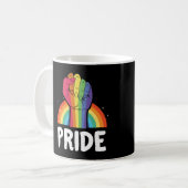 LGBT Gay Pride Month Pride Rainbow Fist Koffiemok (Voorkant links)