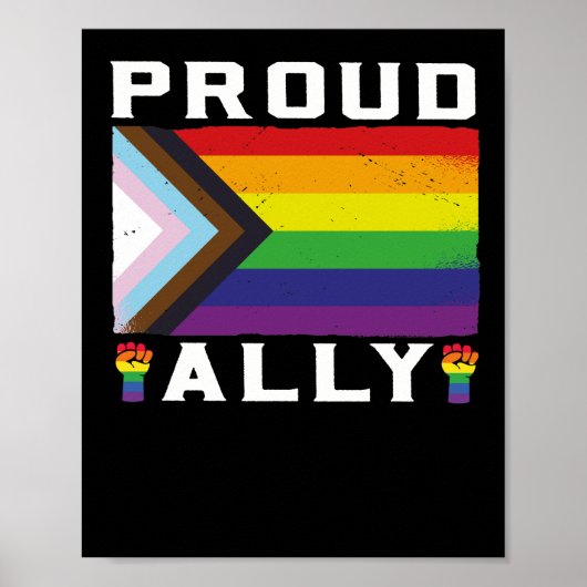 LGBT Gay Pride Month Proud Ally Poster (Voorkant)
