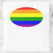 LGBT Gay Pride* Oval Sticker (Tas)