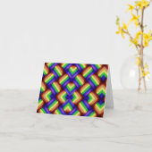 LGBT Gay Pride Party Rainbow Flag Pattern! Kaart (Gele Bloem)
