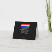 LGBT Gay Pride Party Rainbow Flag Pattern! Kaart (Achterkant)